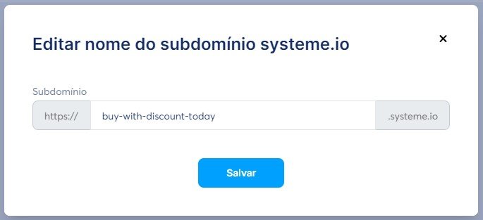 systemeio editar nome subdominios