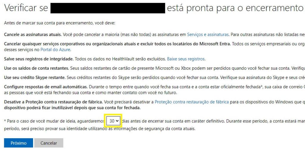 bing ads encerramento de conta