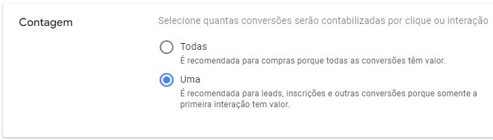 youtube ads contagem de conversão