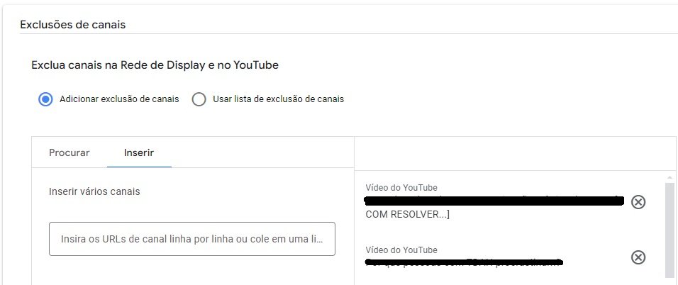 youtube ads incluir lista ví deos ruins