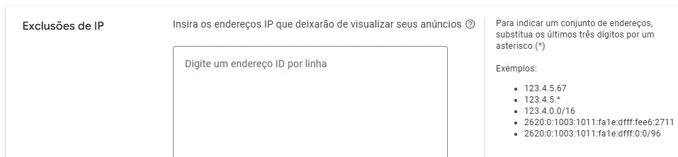 bloqueio de ip no google ads