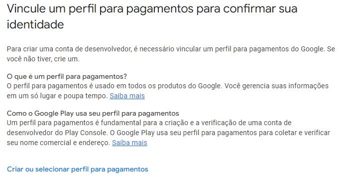 criar perfil pagamentos google ads