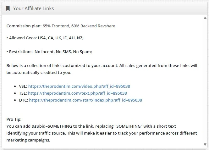 buygoods dashboard prodentim