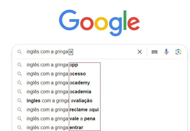 pesquisa palavra-chave no google