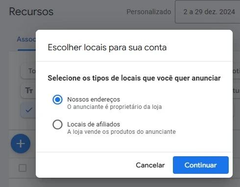 google ads vincular google meu negócio