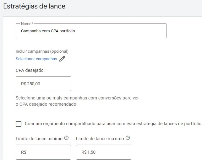 cpa portfolio no google ads