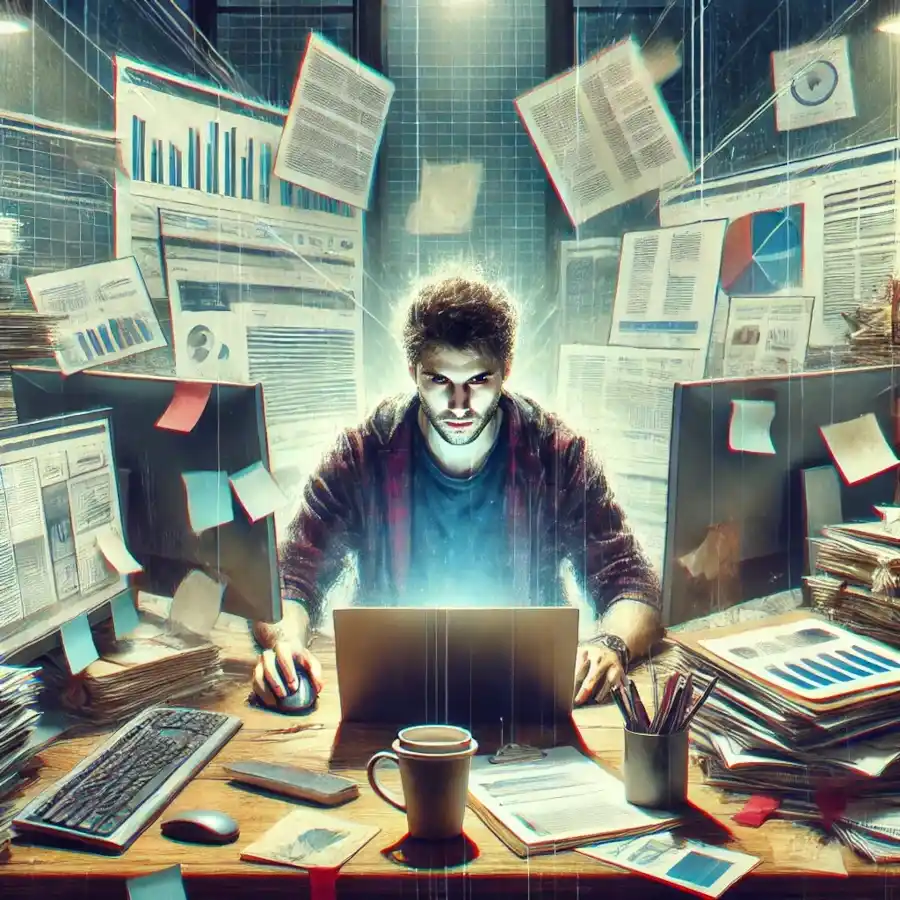 trabalho duro com satisfação