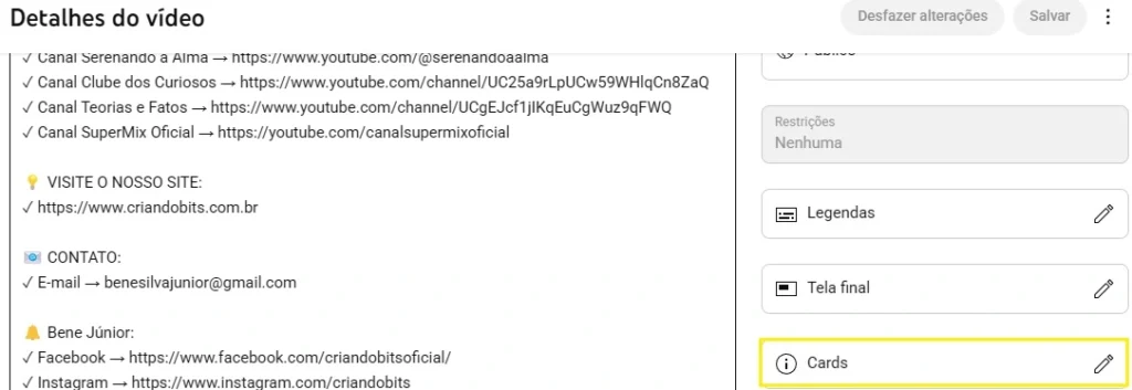cards do youtube