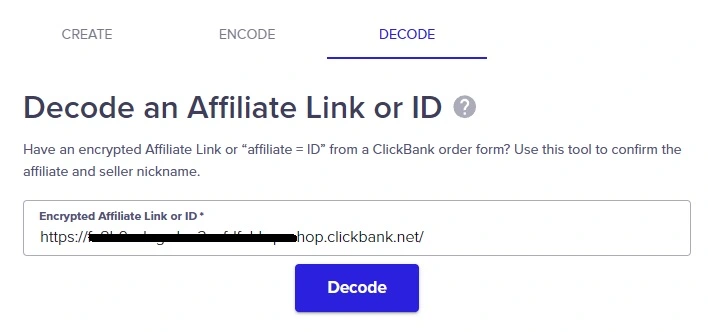 clickbank decode link de afiliado