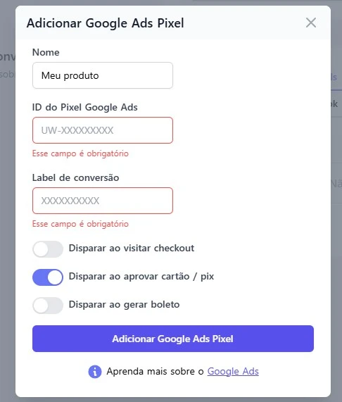 configurar pixel na kiwify