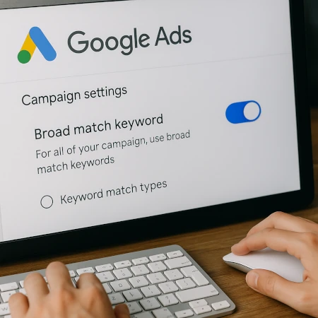 Correspondência ampla com lances inteligentes no Google Ads