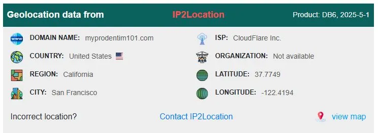 iplocation prodentim